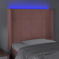 Acheter Maison Chic Tête de lit moderne à LED lumineuse pour chambre - Décoration de lit Rose 83x16x118/128 cm Velours -MN64890