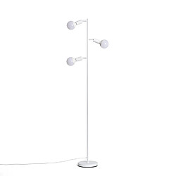 Ledkia Lampadaire Métal Aratz 3 Spots Blanc