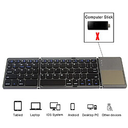 Universal Clavier de jeu pliable Clavier Bluetooth avec téléphone portable iPad Clavier sans fil ultra-mince Clavier pliable portable | Clavier (noir) pas cher