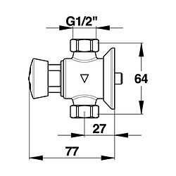 robinet temporisé urinoir - presto 12 tc - diamètre 20 x 27 - presto 31003