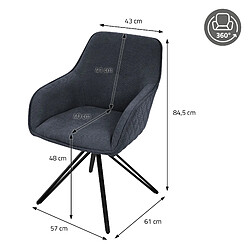 Acheter ML-Design Chaise pivotante Chaise de salle à manger avec accoudoirs 360 degrés pivotante C