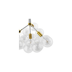 Acheter ICONIK INTERIOR Lustre de plafond en boules de verre - Suspension design - 12 globes - Glaub Marron