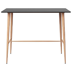 vidaXL Table de bar Noir 120x60x105 cm