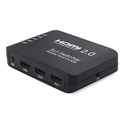 Wewoo Switch HDMI Répartiteur de commutateur Ultra HD 4K AYS-51V20 HDMI 2.0 5x1 (Noir)