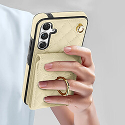 Acheter Avizar Coque Cordon pour Samsung Galaxy A54 5G Dos Portefeuille Bague Support Beige