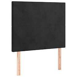 Maison Chic Lot de 2 Têtes de lit design pour chambre - Décoration de lit Noir 100x5x78/88 cm Velours -MN55963