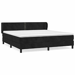 Maison Chic Lit Adulte - Lit simple Lit à sommier tapissier avec matelas moelleux - Meuble de Chambre - Noir 180x200 cm Velours -MN15132