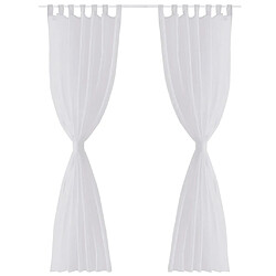 vidaXL Rideau fin Blanc 140x245 cm 2 pcs