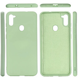 Coque en silicone liquide vert pour votre Samsung Galaxy A11