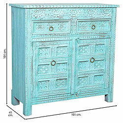 Avis Buffet Alexandra House Living Bleu Bois de manguier 41 x 101 x 101 cm