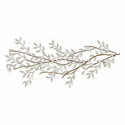 BigBuy Home Décoration murale Blanc Doré Fer Volets 50,8 x 5,7 x 137,2 cm