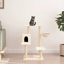 Arbre à chat avec griffoirs,niche pour chat en sisal crème 82,5 cm -MN79289