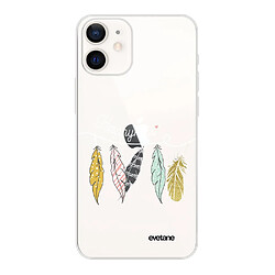 Coque iPhone 12 mini souple transparente Happyness Motif Ecriture Tendance Evetane