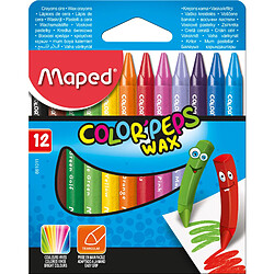 Maped Crayon de cire COLOR'PEPS WAX, étui en carton de 12 ()