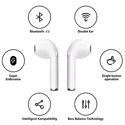 Acheter I7 Tws Casque Sans Fil Bluetooth-Compatible 5.0 Casque Sport Écouteur Avec Microphone Boîte De Double Écouteur Blanc