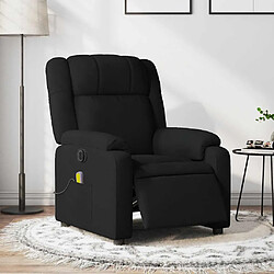 vidaXL Fauteuil de massage inclinable électrique Noir Tissu