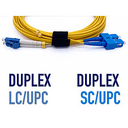 Acheter Elfcam Câble à Fibre Optique (Jarretière Optique) OS2 Monomode Duplex SC/UPC á LC/UPC