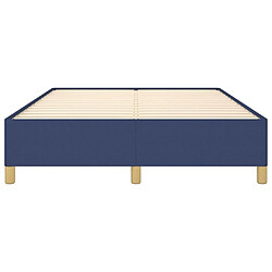 Maison Chic Lit adulte - Lit simple Cadre de lit,Structure du lit Contemporain Bleu 140x190 cm Tissu -MN96403 pas cher