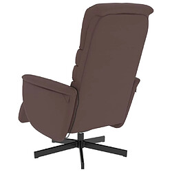 Acheter vidaXL Fauteuil inclinable de massage repose-pieds marron similicuir