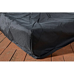 Decoshop26 Housse de protection pour mobilier de jardin 325x145x90 cm en plastique hydrofuge noir 10_0002916 pas cher