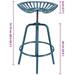 Avis Esschert Design Chaise de tracteur de bar bleu