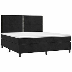 Avis Maison Chic Lit Adulte - Lit simple Lit à sommier tapissier avec matelas moelleux - Meuble de Chambre - Noir 180x200 cm Velours -MN75432