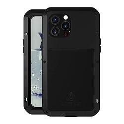 Bumper en métal LOVE MEI anti-rayures noir pour votre iPhone 13 Pro Max 6.7 pouces