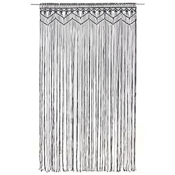 vidaXL Rideau en macramé Anthracite 140x240 cm Coton