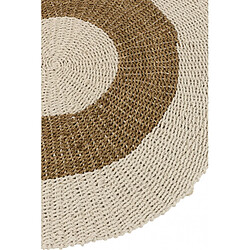 Dansmamaison Tapis Rond Zostere Blanc/Naturel Small