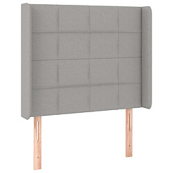 Maison Chic Tête de lit scandinave avec oreilles,meuble de chambre Gris clair 83x16x118/128 cm Tissu -MN50238