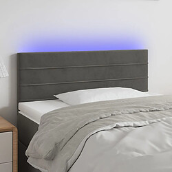 Maison Chic Tête de lit scandinave à LED,meuble de chambre Gris foncé 90x5x78/88 cm Velours -MN99837