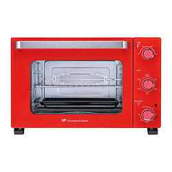 CONTINENTAL EDISON CEMF35R - Minifour electrique 35L rouge - 1500W - Rotissoire, Convection naturelle