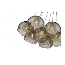 Luminaire Center Suspension Gris fumé SHROPSHIRE 7 Lumières