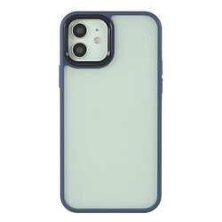 Coque en TPU + acrylique anti-rayures, hybride bleu foncé pour votre Apple iPhone 12/12 Pro 6.1 pouces