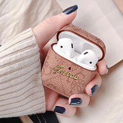 Guess Maroquinerie Coque AirPods Guess saffiano rose gold pas cher