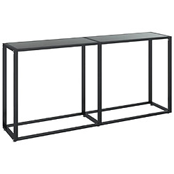 Maison Chic Table console | Meuble d'entrée | Table d'appoint Noir 160x35x75,5 cm Verre trempé -GKD16663