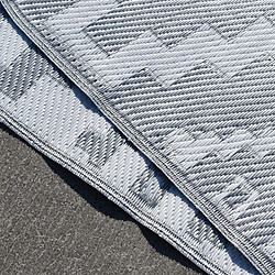 Avis Avril Paris Tapis d'extérieur en plastique tressé - 150x220cm - Gris - Réversible - 100% polypropylène - 400gr / m² - AJACCIO