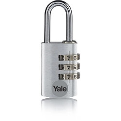 YALE Cadenas aluminium a combinaison 20 mm, anse acier, argent, 3 chiffres