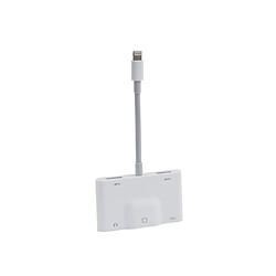 Multifonction 5 en 1 Lightning RJ45 Adaptateur rapide Adaptateur de carte Ethernet mobile pour Apple Mobile