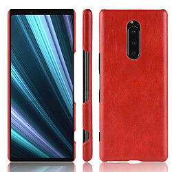 Wewoo Coque antichoc Litchi Texture PC + PU pour Sony Xperia 1 (rouge)