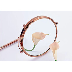 Avis Universal Miroir de bain en laiton 8 pouces loupe miroir de maquillage de salle de bains en or rose pliable double face quincaillerie de bain