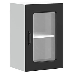 vidaXL Armoire murale de cuisine avec porte en verre Kalmar noir