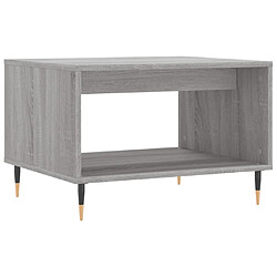 vidaXL Table basse sonoma gris 60x50x40 cm bois d'ingénierie