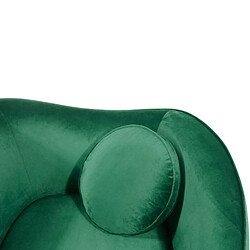 Acheter Meubler Design Legend Fauteuil Velours Pieds Métal Or - Vert