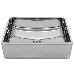 vidaXL Lavabo 41 x 30 x 12 cm Céramique Argenté