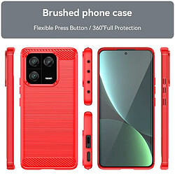 Htdmobiles Coque pour Xiaomi 13 Pro 5G - housse etui silicone gel carbone + film ecran - ROUGE