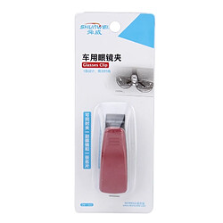 Wewoo Voiture multifonctionnel Sunglass Clip / rouge Paper Business Clip de carte foncé pas cher