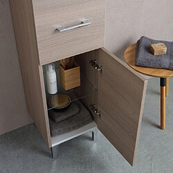 Kiamami Valentina COLONNE DE SALLE DE BAIN H 190CM CHÊNE NATUREL EFFET BOIS | RIMINI