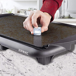 Acheter Duronic GP20 Plancha électrique antiadhésive 2000W 52 x 27 cm avec thermostat et bac à jus amovible - Cuisson sans ajout de matière grasse idéal pour soirée en famille et amis