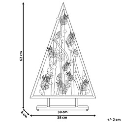 Beliani Figurine de sapin de Noël à LED bois sombre SVIDAL